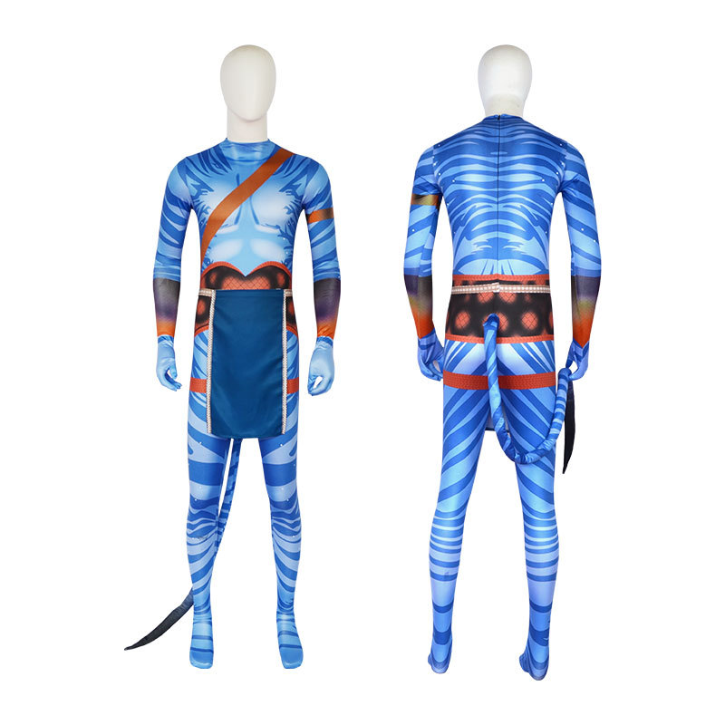Avatar 2 agua carretera cos ropa de los niños adultos Cosplay película misma etapa apretado mono