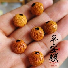 竜紋桃の核彫刻平福百錠のブレスレットのペンダント