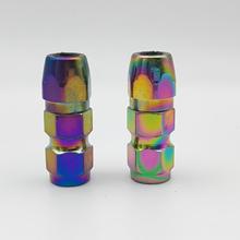 现货供应七彩黄油枪头碳钢电镀气动黄油枪配件多色平嘴螺纹注油嘴