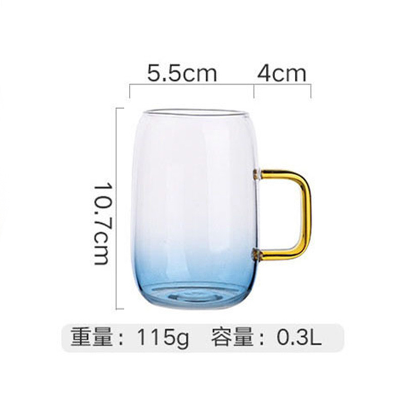 Botella de agua fría vidrio resistente al calor de alta temperatura a prueba de explosiones hogar de gran capacidad juego de té taza de mármol azul botella de agua fría