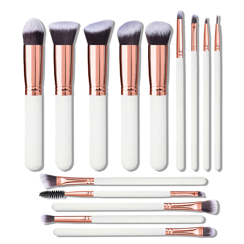 14 pinceles de maquillaje blindaje rosa suave pinceles de maquillaje de chicas pinceles de pintura en polvo pinceles de blindaje herramientas de maquillaje al por mayor