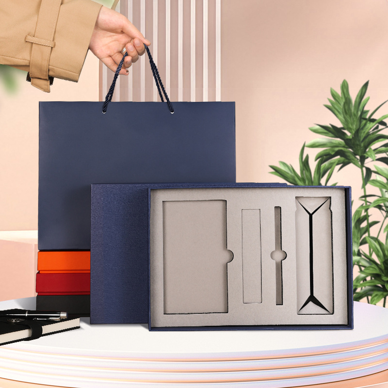 Spot A5 Business Notebook Gift Box Empty Box Heaven and Earth Cover Notepad Cup Carton Set Can Be Printed with Logo