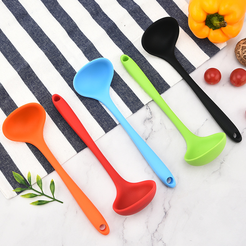 Mini cuchara de silicona Cocina cuchara de cocina cuchara de suplemento alimenticio para niños cuchara de silicona de material de grado alimenticio 21cm