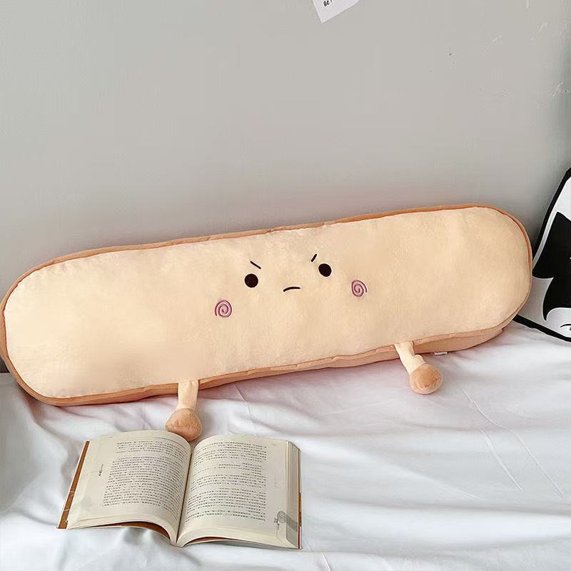 almohada de peluche pan tostado de peluche dormitorio dormitorio de niñas dormitorio cama lateral dormir clip piernas de peluche cojines almohada