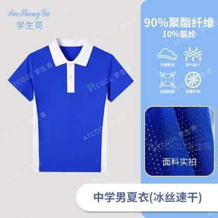 Student Brother Shenzhen School Uniform Middle School Student Summer Quick-Drying Short-Sleeved Top Breathable Perforated Moisture-Wicking Shorts Autumn Pants