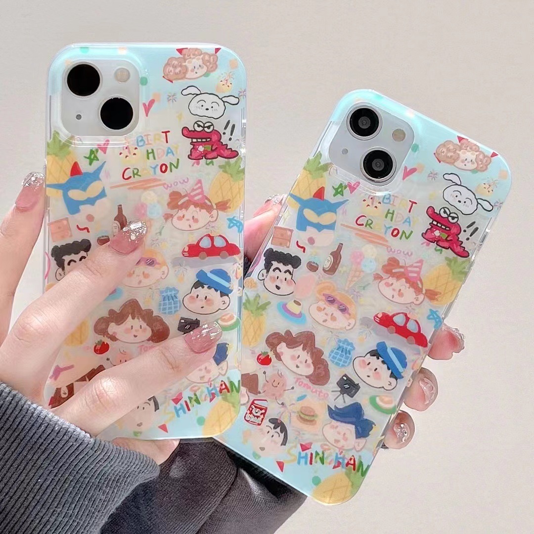 Japonés y coreano dibujos animados graffiti para Apple 15pro/11 teléfono caso iPhone13 hembra 14proMax nuevo