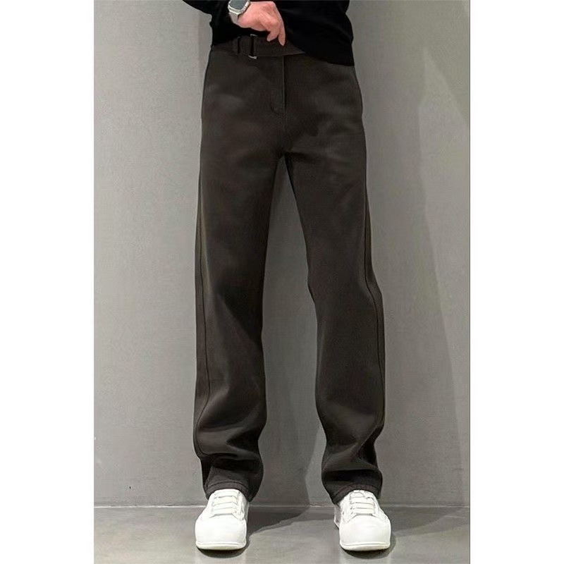 Men's Casual Pants Autumn and Winter New Men's Pants Fashionable Clean Version Trousers Drapey Comfortable Straight Pants Warm and Comfortable Pants