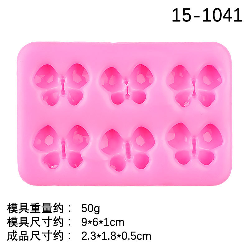 DIY lindo 6-pieza mariposa volando silicona molde Decoración Accesorios hechos a mano epoxi Decoración Accesorios en stock lote