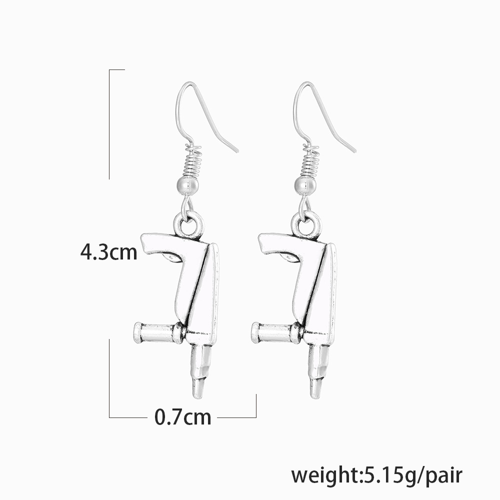 New Creative Kitchen Knife Saw Small Wrench Axe Earrings Wholesale Nihaojewelry display picture 14