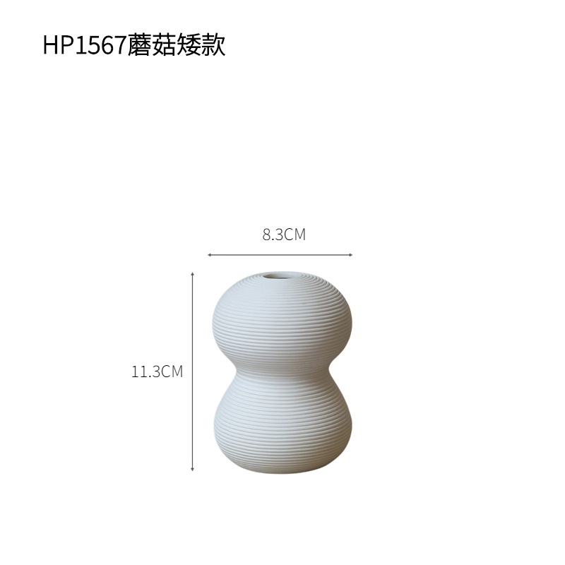 Simple llano flor seca florero de cerámica ins estilo TV gabinete decoración sala de estar flor seca arreglo de flores de escritorio decoración suave