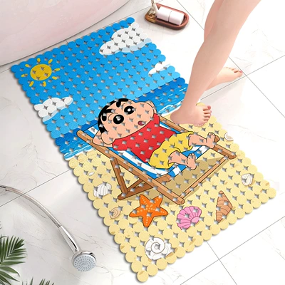 Avtomobil döşəmə paspasları Hollow Kidsren, Pregnant Women and - crayon-shin-chan-beach-70x40cm-environmentally-friendly-odorless-shipped-on-the-same-day-simple-round-style