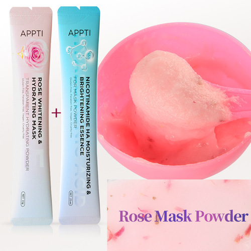 Cross-border Rose Petal Crystal Jelly Mask Powder Sample Box