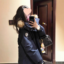 工装派克服棉服学生女冬季新款加厚美式设计情侣大毛领棉衣外套男