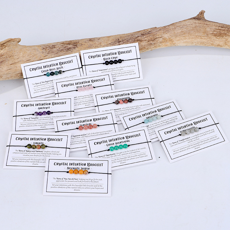 1 Piece Simple Style Round Stone rope Beaded Womenu0027S Bracelets