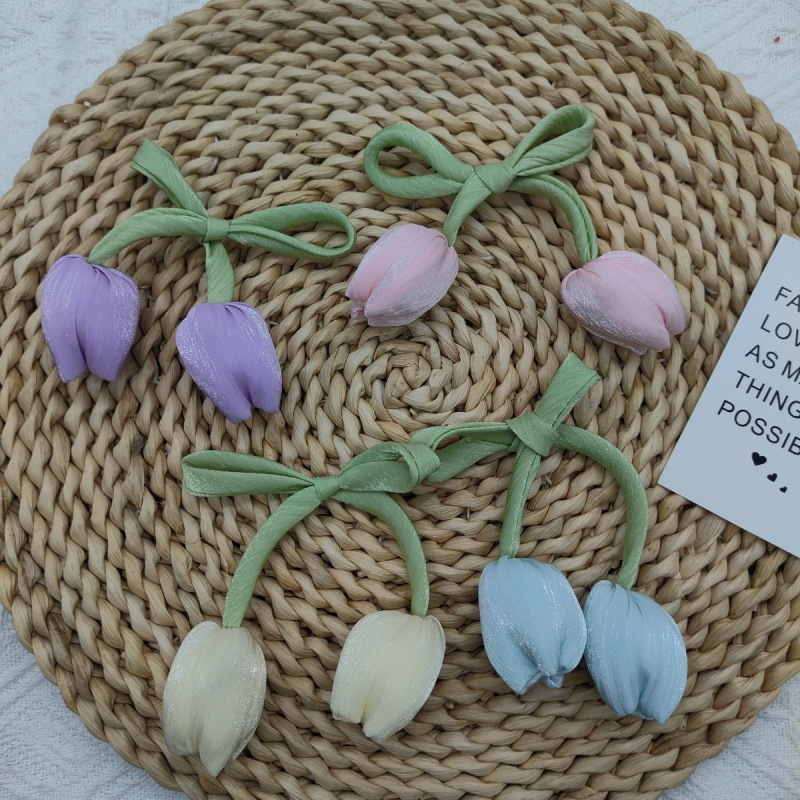 헤어 액세서리 헤어 액세서리 헤어핀 액세서리 헤어핀 액세서리 의류 작은 장식 diy 튤립 활 헤어핀 액세서리 덕빌 클립
