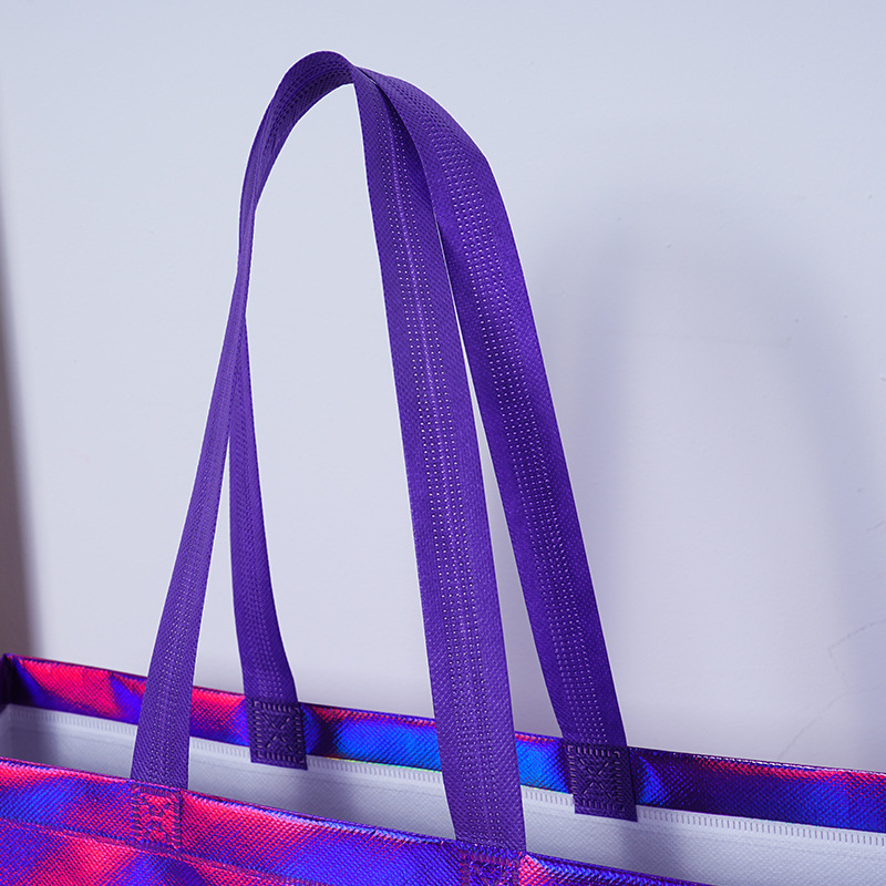Bolsa de mano de tela no tejida de color fantasma de mango largo bolsas de embalaje personalizadas bolsas de regalo de zapatos de mujer bolsas de compras de colores brillantes image 5