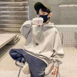 男童连帽卫衣春秋款2025新款儿童炸街秋装上衣中大童装秋季男孩潮