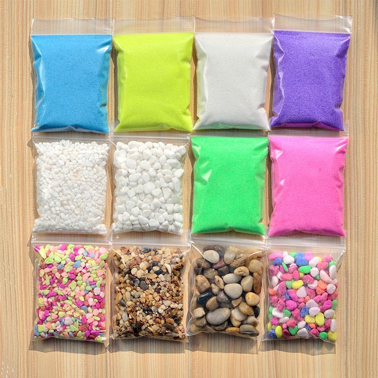 Creative Micro Landscape DIY Material Sandstone Blue Sand White Sand White Stone Colorfuled Stone Succulent Flower Pot Paving Stone
