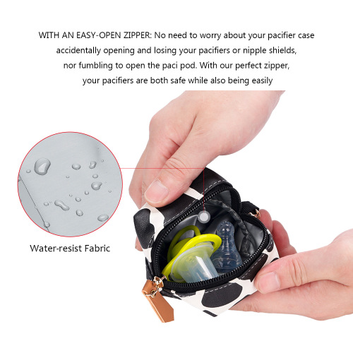 PU waterproof pacifier bag can be hung with mommy bag and other pacifier case pacifier box cpc test certificate