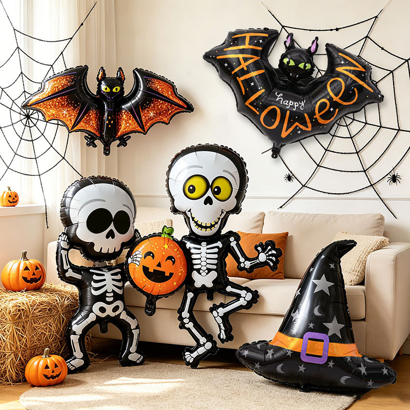 New Halloween Aluminum Foil Balloons Halloween Decorations Skeleton Bat Skeleton Dog Aluminum Foil Balloons Party Decorations New Halloween Aluminum Foil Balloons Halloween Decorations Skeleton Bat Skeleton Dog Aluminum Foil Balloons Party Decorations