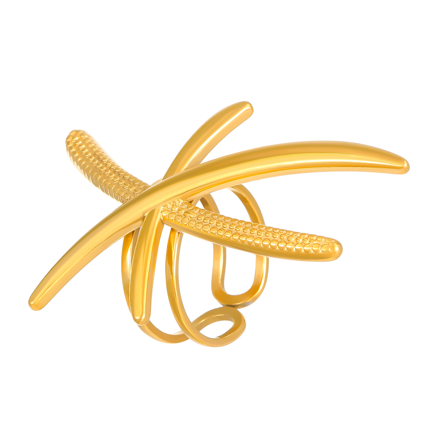 9g Weight Open Rings Classification 1 Piece Quantity Holiday, Daily Occasion 304 Stainless Steel Material Flower Pattern All Seasons Season Women's Gender Plating Design Vacation, Classic Style Style Wholesale Jewelry Vacation Classic Style Flower 304 Stainless Steel Plating Open Rings 8