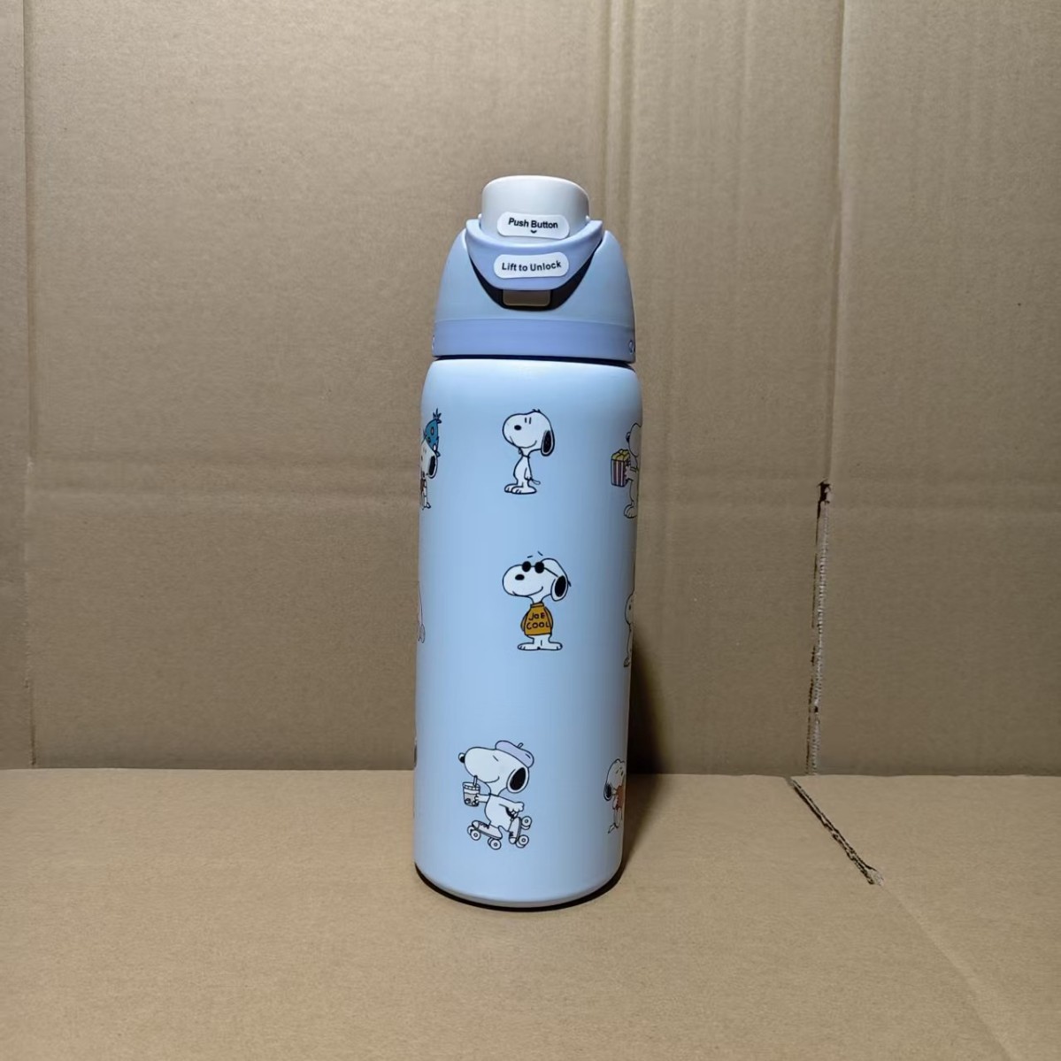 Vaso Aislado de Acero Inoxidable 304 Estilo Owala de Amazon con Asa, Botella de Agua Deportiva, Vaso de Doble Uso, Pajita de Regalo