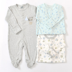 Children's one-piece thin air-conditioning sleepwear for babies, infant clothes summer one-piece suits for newborns crawling suits for autumn