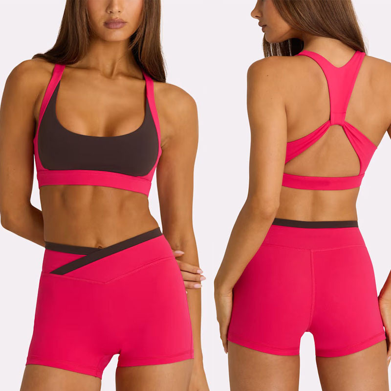 Cross-border media y alta resistencia antichoque con cojín de pecho desnudo sensación de fitness correr chaleco de yoga bra ropa interior deportiva bra