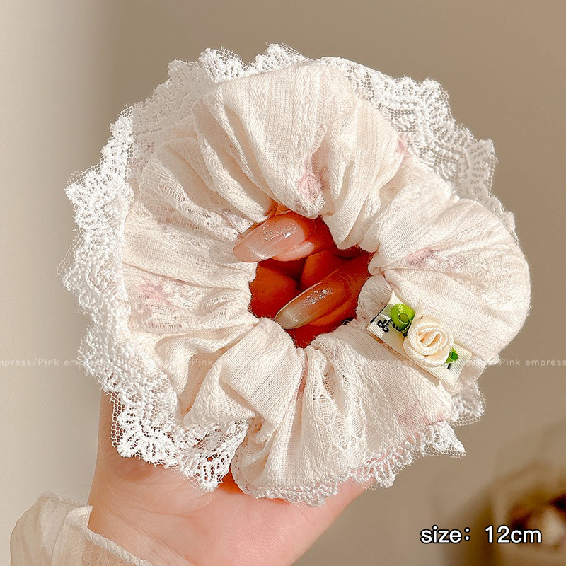 Temperamento bufanda cuadrada intestino lazo para el cabello femenino 2025 nuevo estilo súper grande cola de caballo cabeza cuerda viento perezoso banda de goma cuerda para el cabello tocado