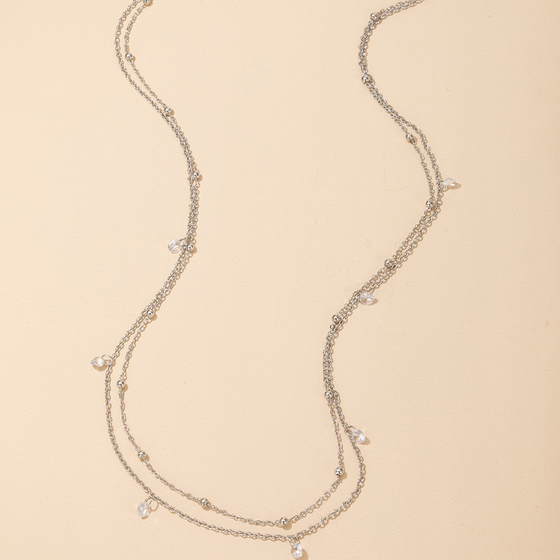 simple sexy rhinestone bead chain double waist chainpicture4