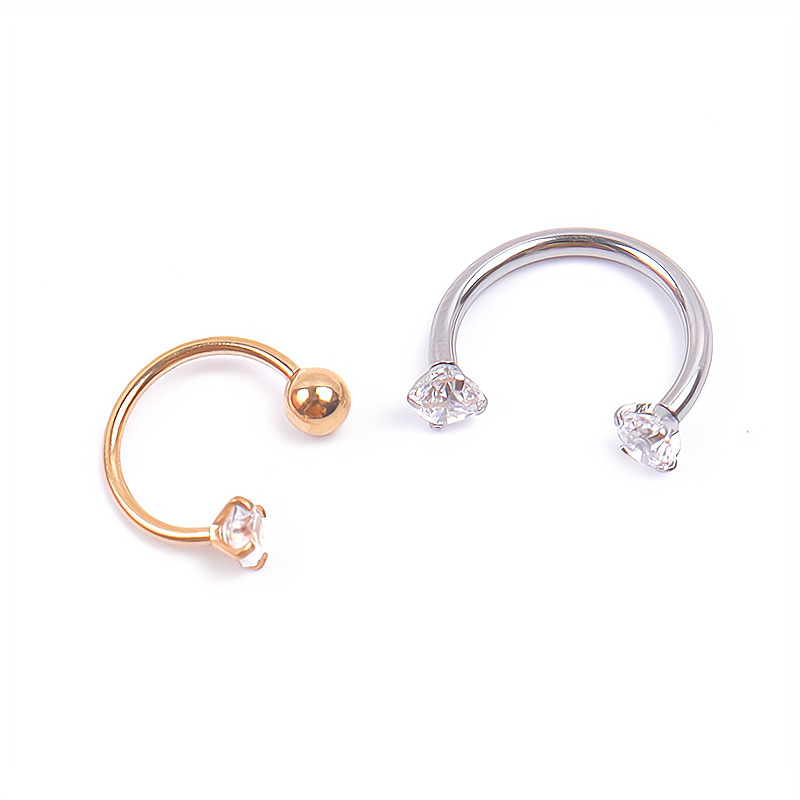 Cross-border hot sales in Europe and the United States stainless steel piercing jewelry C-shaped horseshoe ring earrings nose ring lip ring breast ring body piercing