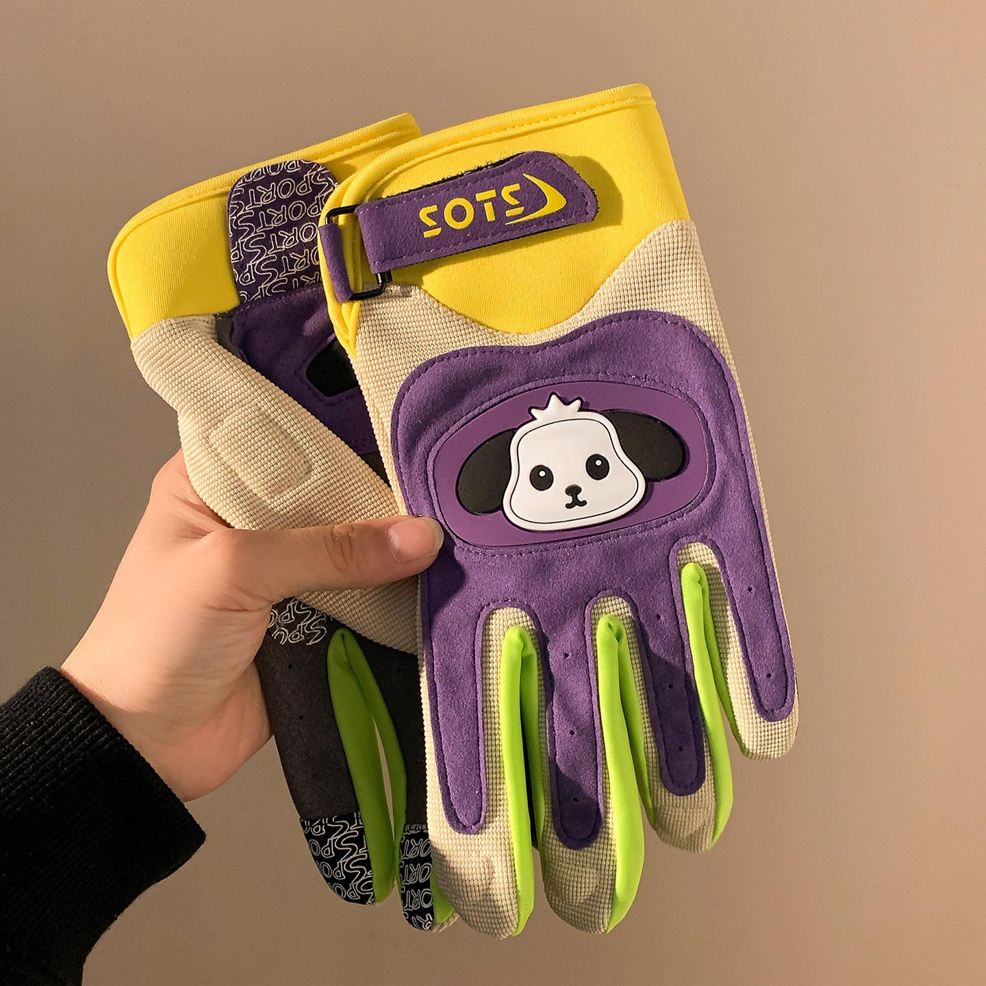 Guantes de ciclismo para hombres y mujeres motocicleta al aire libre motocicleta antideslizante jinete amortiguador macarón guantes de locomotora