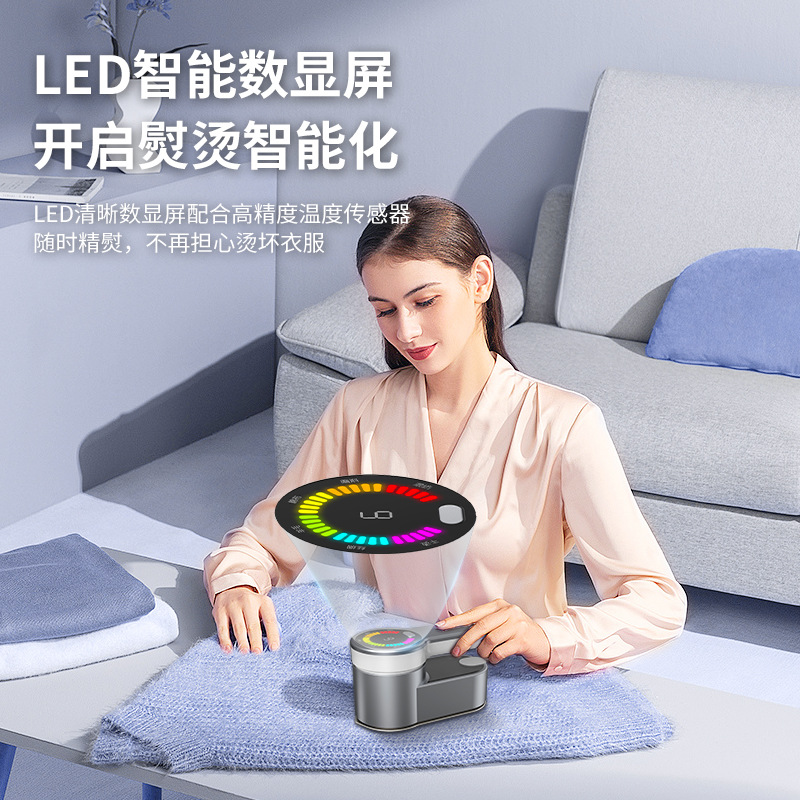 Cross-border handheld dry and wet steam iron with mini rotating and folding design, home dormitory portable small electric iron