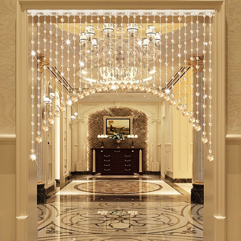 Crystal Bead Curtain Partition Curtain for Living Room, Bedroom, Hallway, Feng Shui Entrance, Bathroom, Room Hanging Curtain with Beads