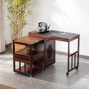 Mobile Rotating Tea Table Balcony Home Tea Bar Machine Tea Making All-In-One Multi-Functional Tea Table Water Kettle Tea Table Tea Water J&