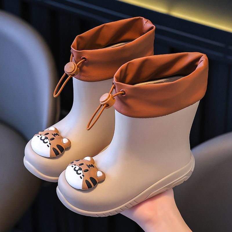 Children's Rain Boots Boys Rain Boots Non-slip Men's Baby Children's Water Shoes Girls' Waterproof Rubber Shoes Light New Style