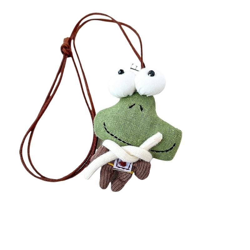 Niños lindos colgante de tela coreana muñeca estereoscópica pequeña caricatura conejo accesorios de niña pequeña manzana colgante