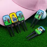 Новый забавный Happy Gilmore Golf вилка металлический гольф подарок двухсторонний лакированный шарик вилка/вилка