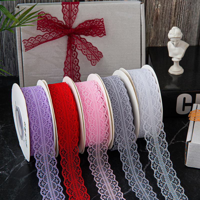 3cm25 size flower packaging bouquet material hollow lace ribbon Korean DIY accessories cake baking ribbon