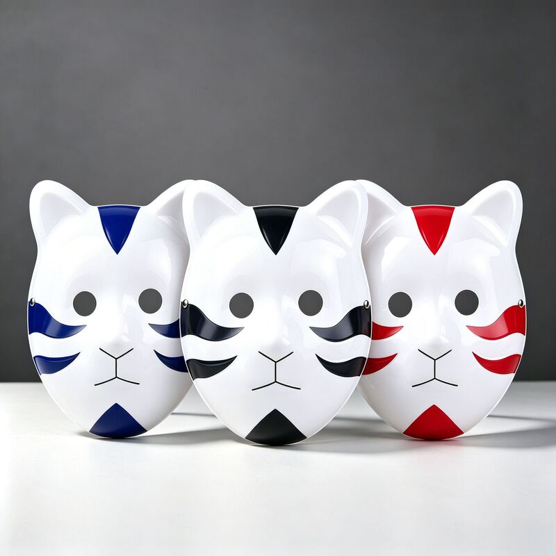 Naruto Mask, Konoha Anbu Mask, Anime Mask, Firecat Mask, Cosplay Party Mask