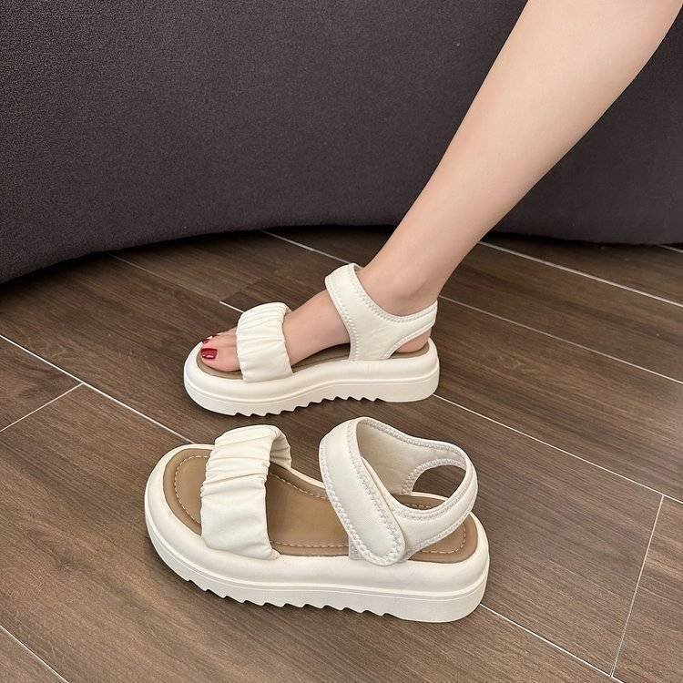 Sandalias de hadas francesas de estilo de verano para mujeres con falda 2026 nuevos zapatos romanos planos versátiles