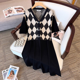 200/350 Jin Women's Bust 150/160 Loose Long V-Neck Ice Cool Silk Dress 300 Jin 8577