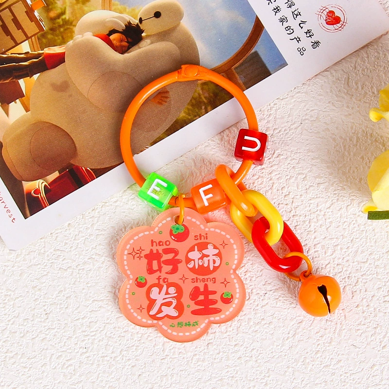 Brand creative acrylic protective amulet, keychain, transparent pendant, bag decoration, decorations