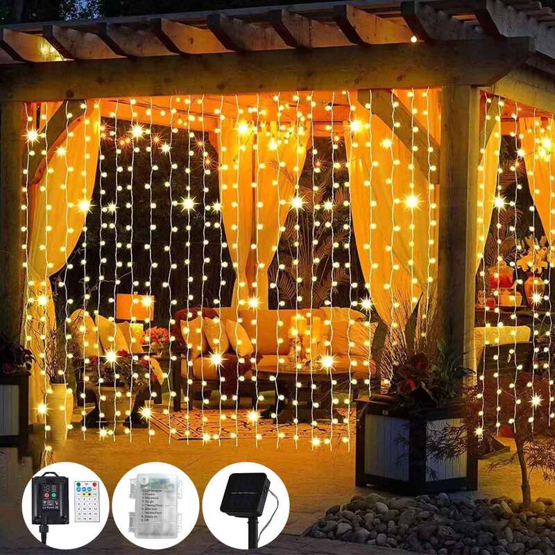 In-Stock Bedroom Ambiance Led Curtain Lights, Trendy Starry Waterfall Ice Strip Light Strings for Holiday Outdoor Garden Decoration
