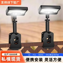 亚马逊新款太阳能立夹两用户外庭院灯别墅围墙室外景观公园露营灯