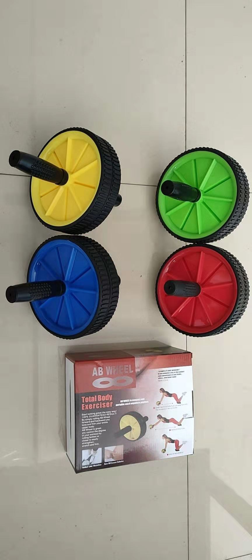 Equipo de gimnasio interior pequeño clásico AB doble rueda abdominal equipo de fitness al aire libre artículos deportivos