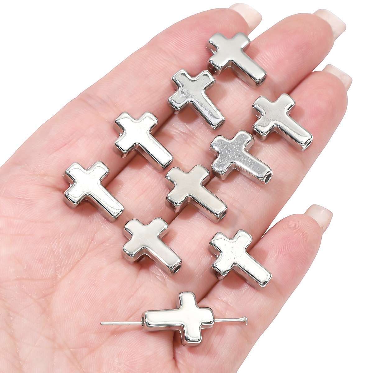 17g Weight Beads Jewelry Making Type 12*16mm, 18*9mm, 7 * 8mm Jewelry Making Size DIY Jewelry Accessories Classification 1 Set Quantity CCB Material Cross, Star, Unforgettable Pattern Polished Finish Simple Style Style 1 Set 12*16mm 18*9mm 7 * 8mm CCB Cross Star Unforgettable Polished DIY Jewelry Accessories Beads 7