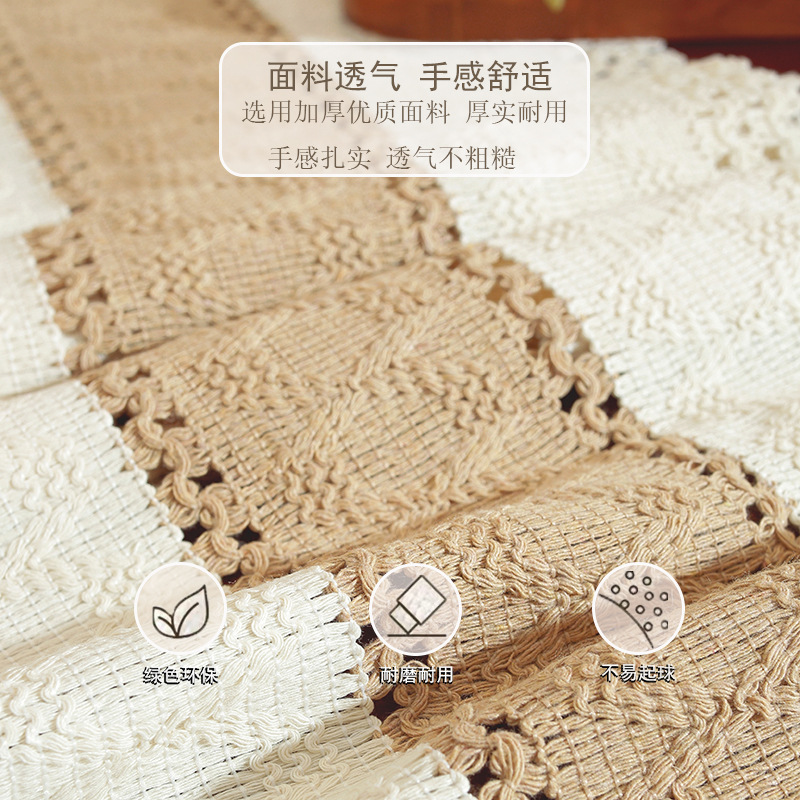 跨境北欧桌旗拼接流苏美式简约风轻奢高级感节日餐桌装饰长条盖布|undefined