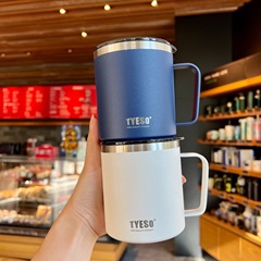 Taishuo 304 stainless steel mug creative European style coffee cup with handle business office insulated student water cup