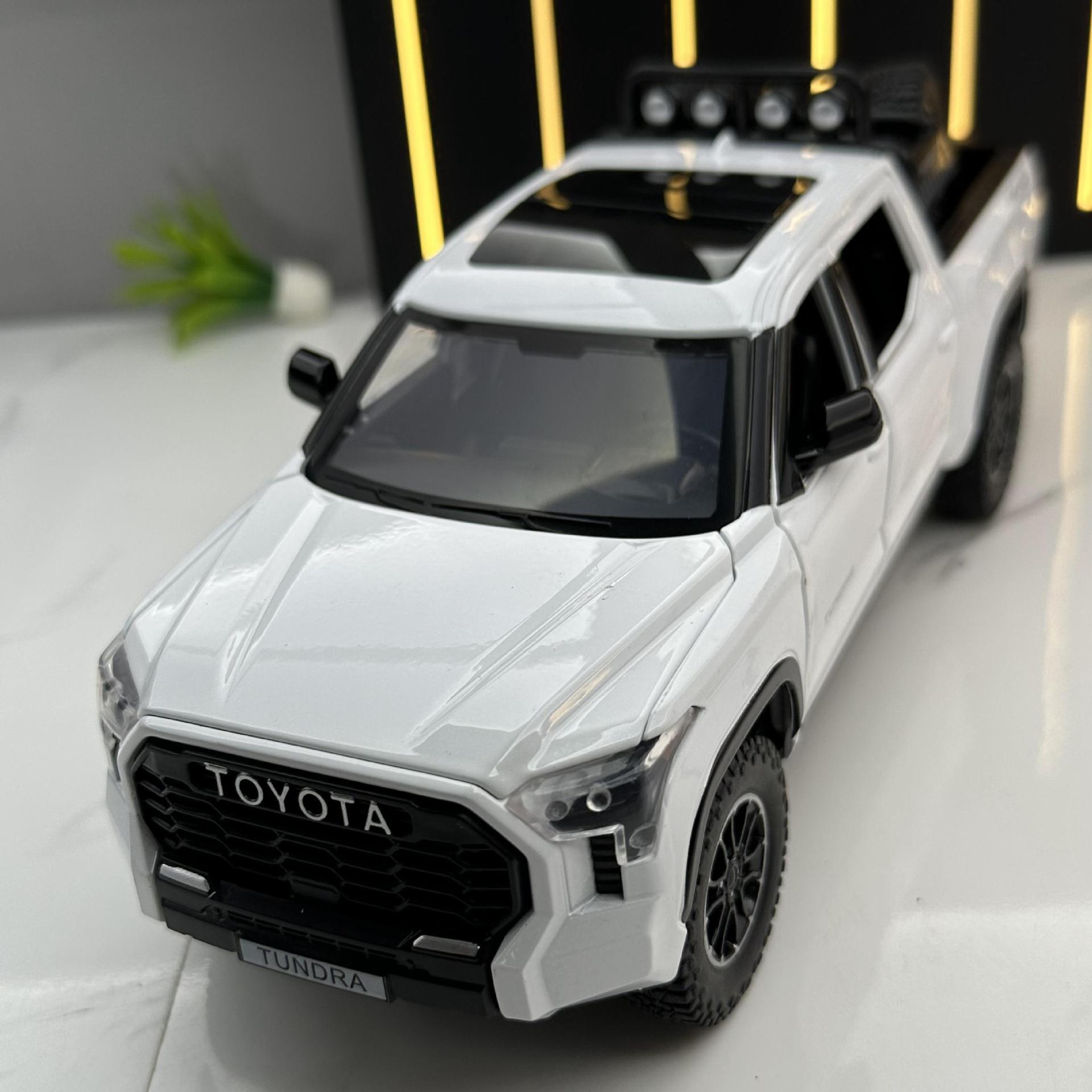 Zhiguan aleación coche modelo 1:24 Tantu todoterreno camioneta tire de la puerta trasera con sonido juguete coche música modelo adornos